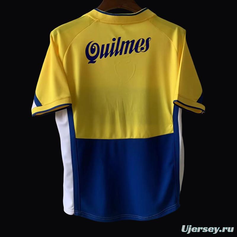 Retro 01/02 Boca Juniors Away Yellow Jersey