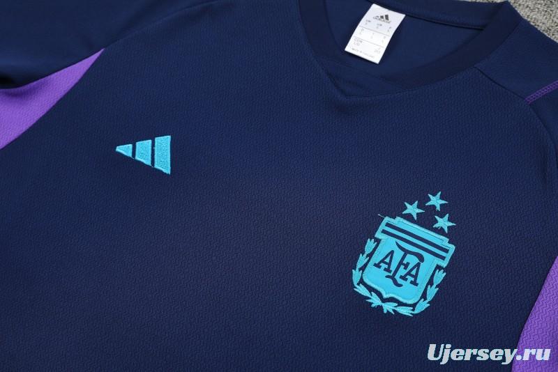 2023 Argentina Navy Short Sleeve+Shorts