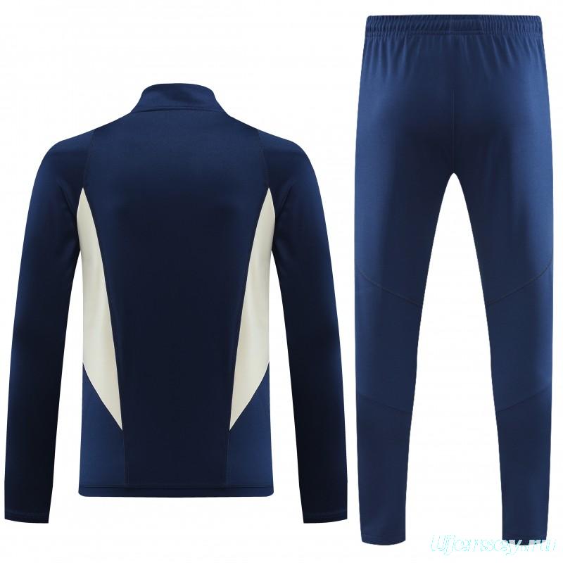 2023 Italy Navy Half Zipper Jacket +Pants