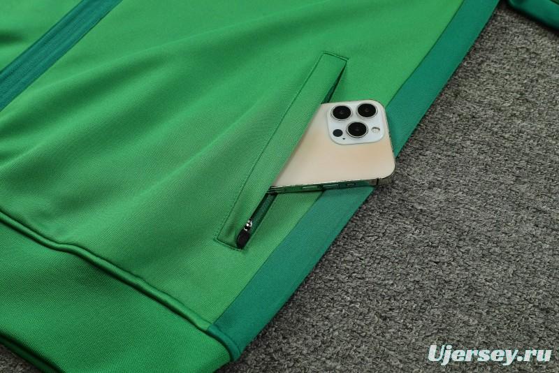23/24 Nike Green Full Zipper Jacket+ Pants