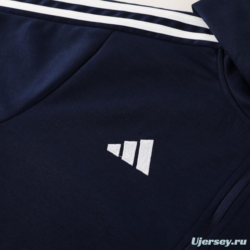 2023 Adidas Navy Hoodie Full Zipper Jacket +Pants