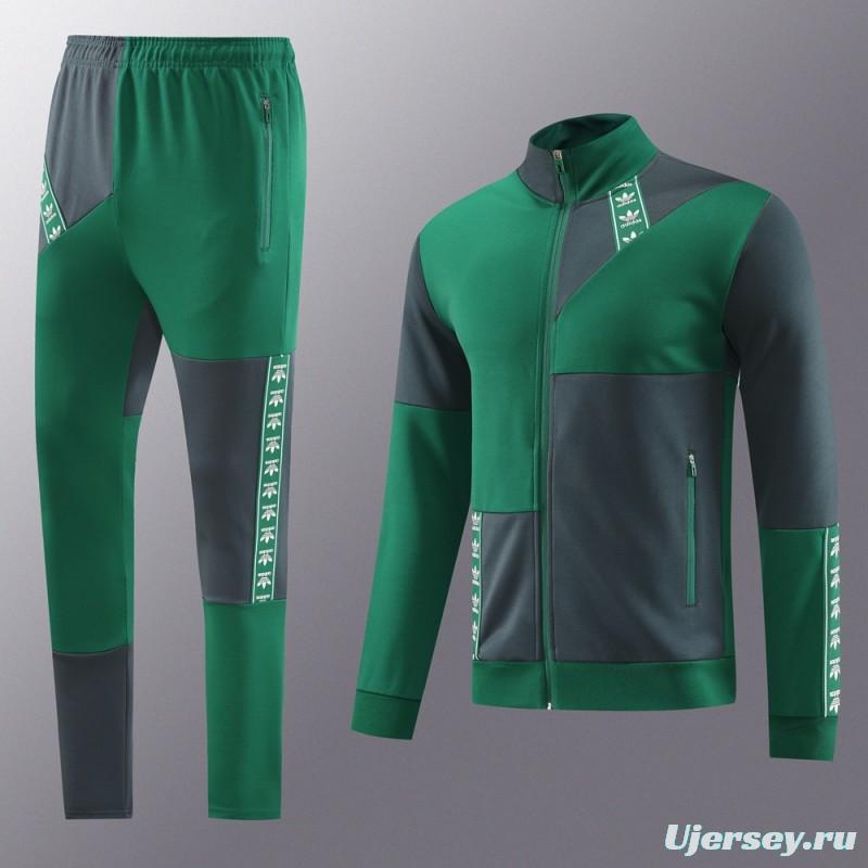 23/24 Adidas Original Green/Grey Full Zipper +Pants