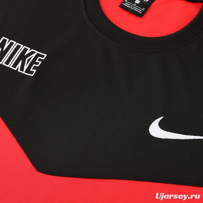 23/24 NIKE Black/Red Short Sleeve Jersey+Pants