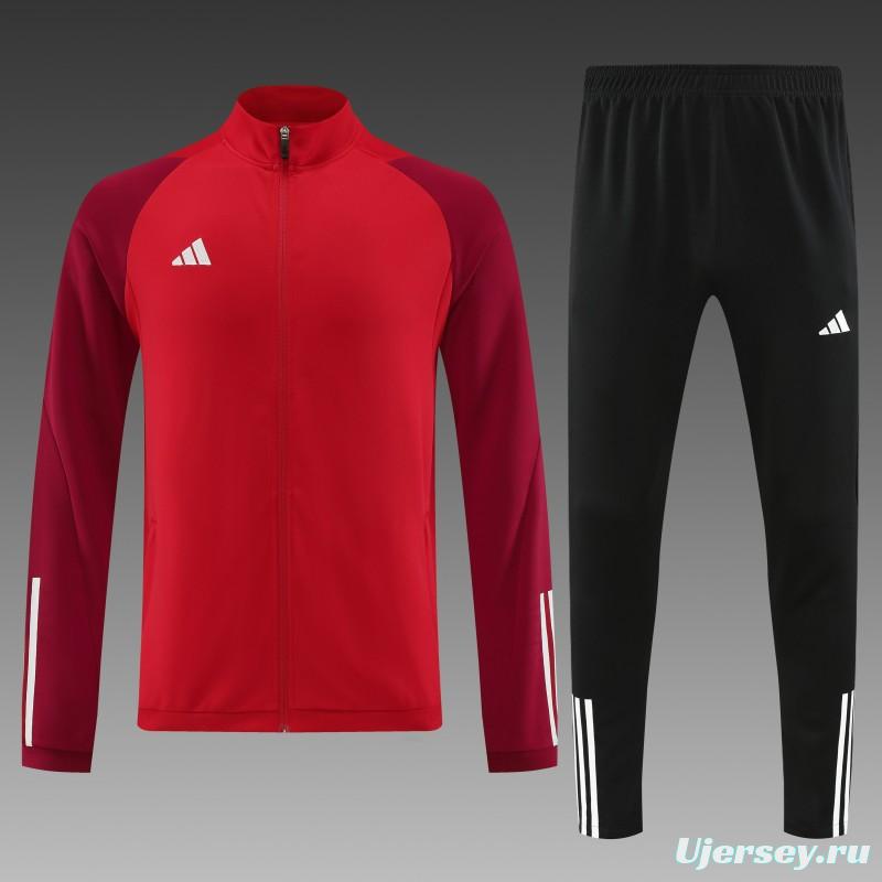23/24 Adidas Wine Full Zipper Jacket+Pants