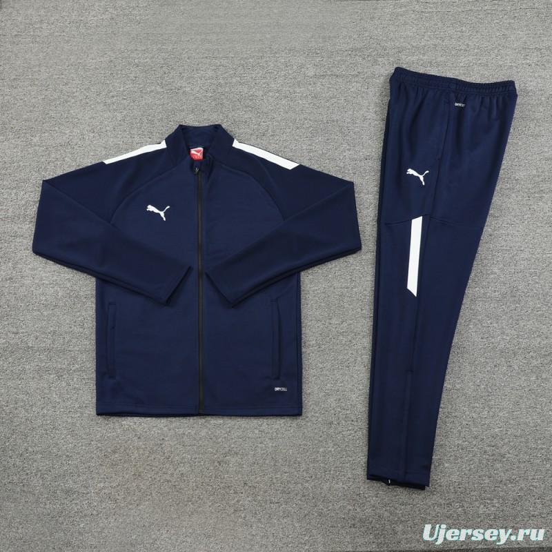 23/24 PUMA Navy Full Zipper Hooide Jacket+Pants