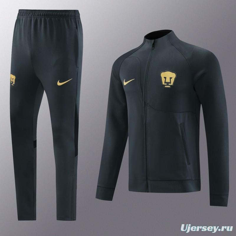 23/24 Pumas UNAM Black Full Zipper Jacket+Pants