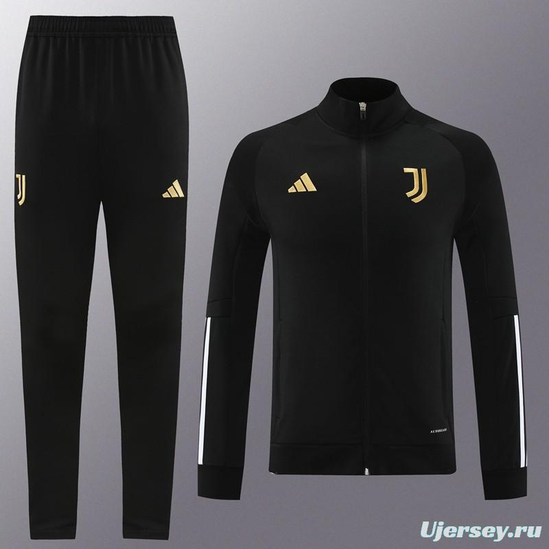 23/24 Juventus Black Full Zipper Jacket+Pants