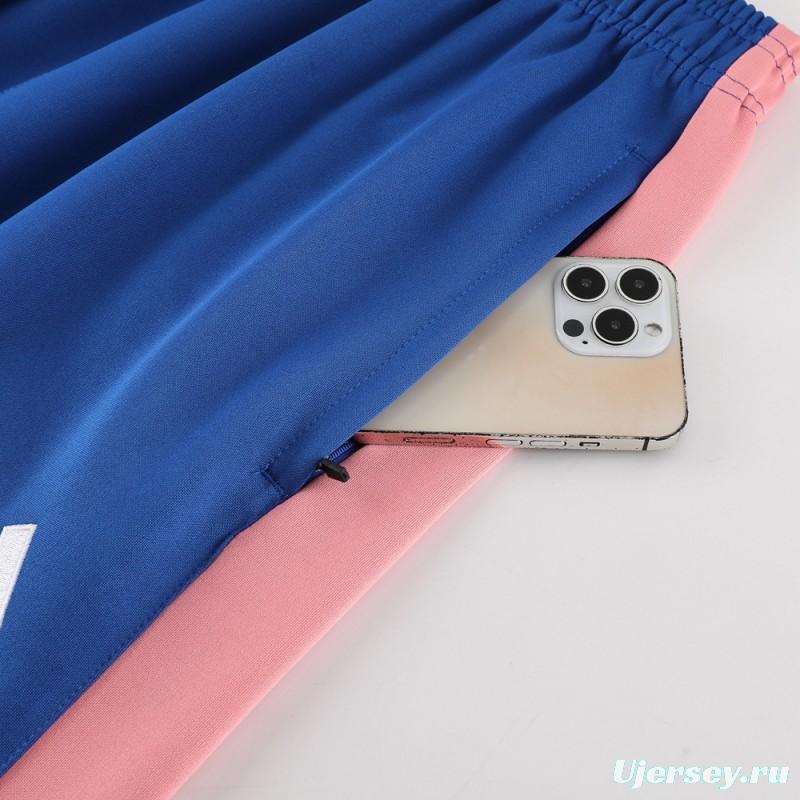 23/24  Olympique Lyonnais Lyon Blue/Pink Full Zipper Jacket+Pants