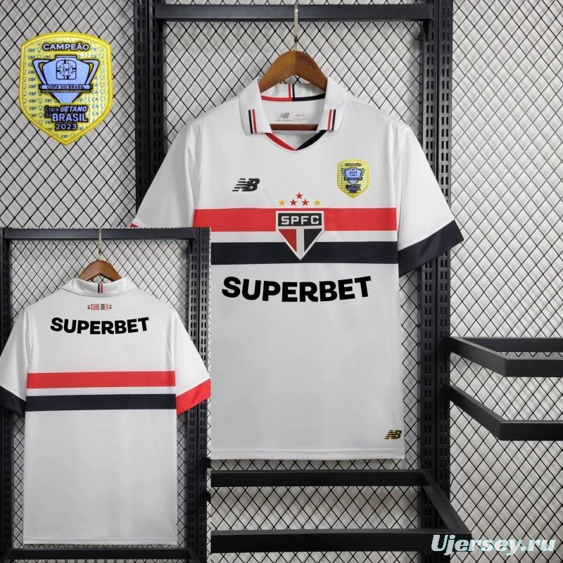 24/25 Sao Paulo Home Jersey + All Sponsors