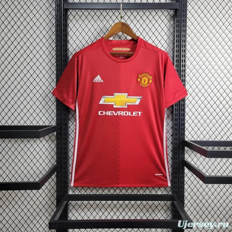 Retro 16/17 Manchester United Home Jersey