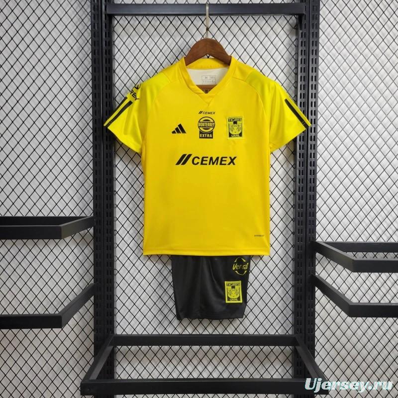 23/24 Kids Tigres UANL Yellow Training Jersey