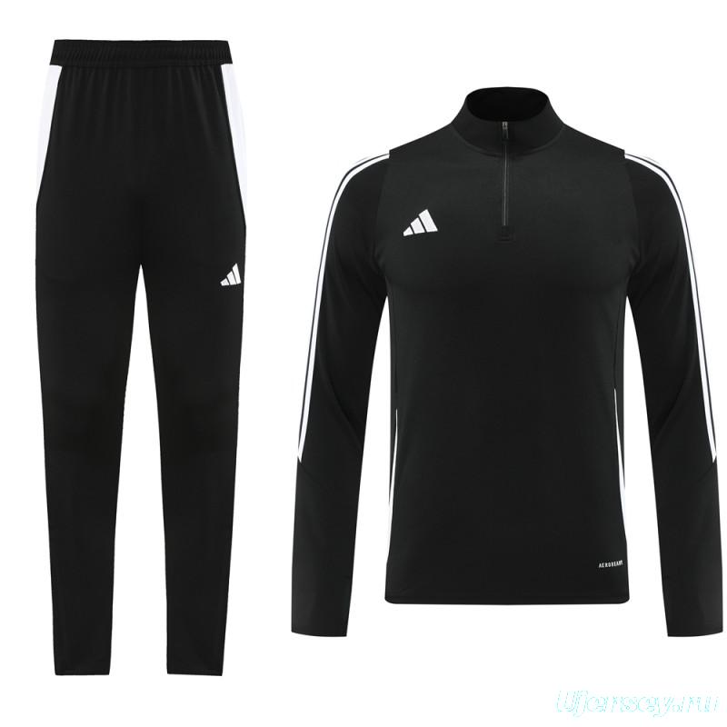 2024 Adidas Black Half Zipper Jacket+Pants