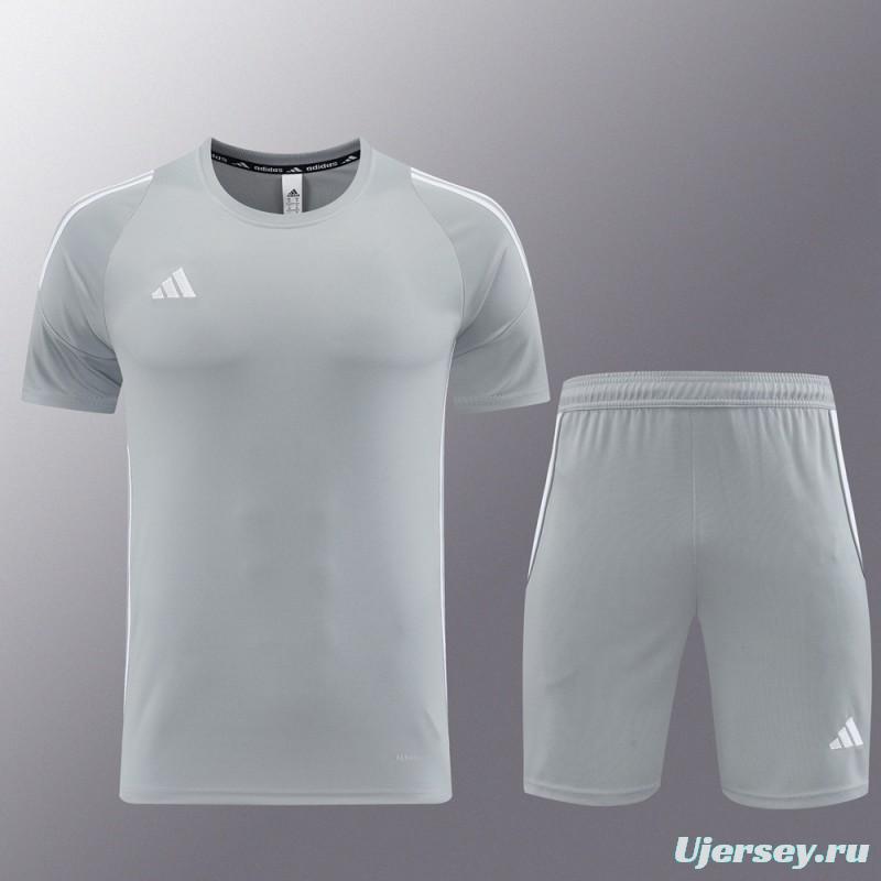 2024 Adidas Grey Short Sleeve Jersey+Shorts