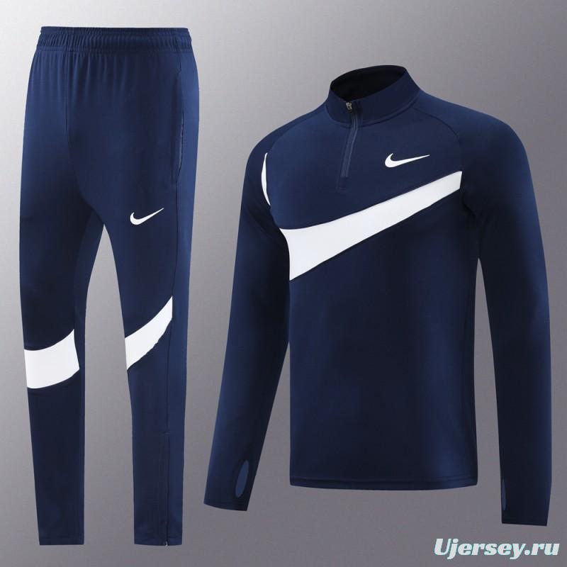 2024 Nike Navy/White Half Zipper Jacket+Pants