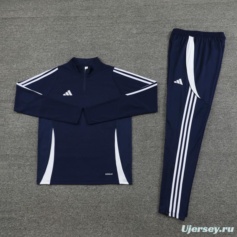 2024 Adidas Navy Half Zipper Jacket+Pants