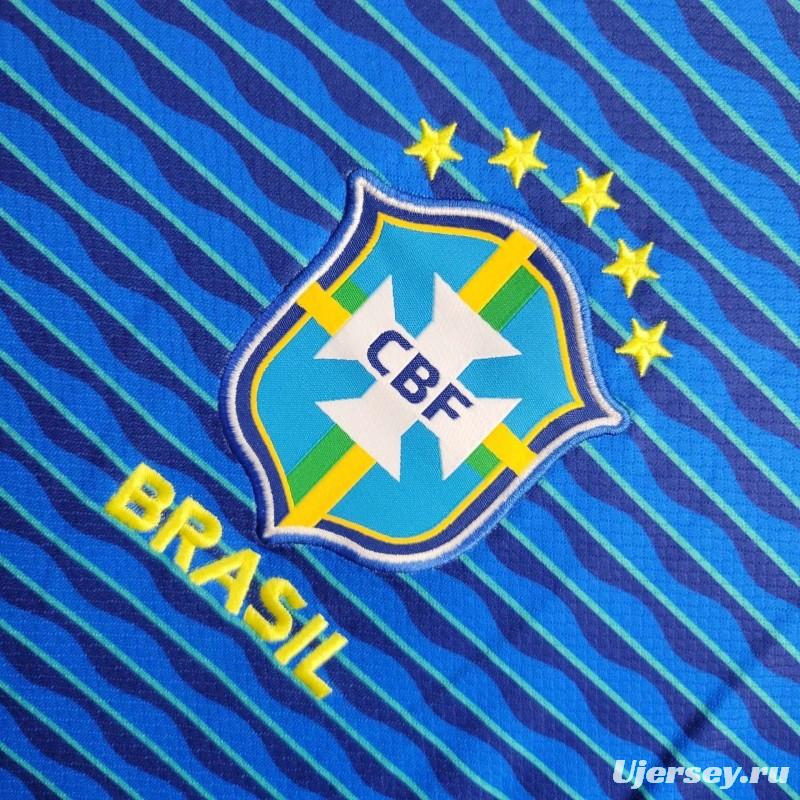 2024 Brazil Away Blue Jersey