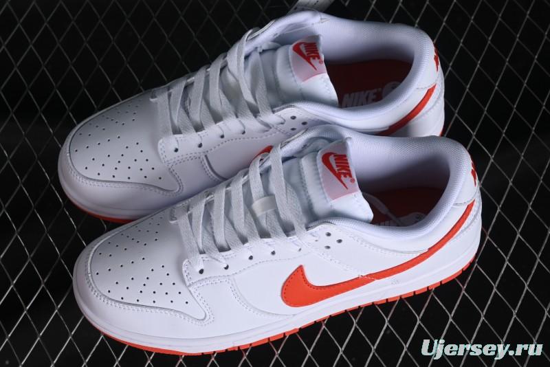 Nike SB Dunk Low White Orange Low-Top Casual Skateboarding Shoes - DV0831-103