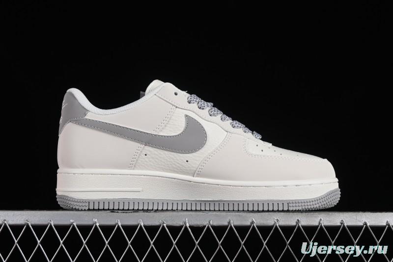 Supreme x Nike Air Force 1 '07 Low Beige Grey Casual Skate Shoes - HD1968-018