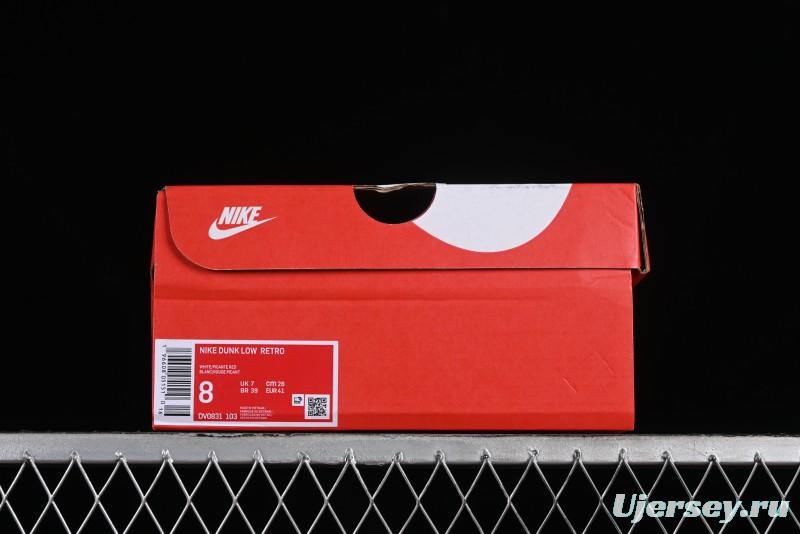 Nike SB Dunk Low White Orange Low-Top Casual Skateboarding Shoes - DV0831-103