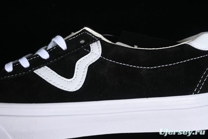 Vans Premium Sport 73 Classic Black & White Suede Low-Top Skate Shoes - VN000CR1BA2