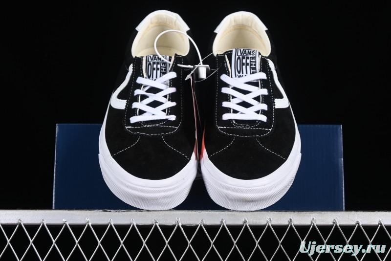 Vans Premium Sport 73 Classic Black & White Suede Low-Top Skate Shoes - VN000CR1BA2