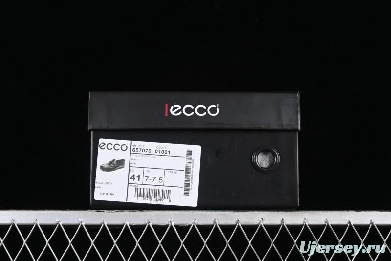 ECCO Soft Moc Series Loafers Men's British Slip-On Driving Shoes - 65707001001