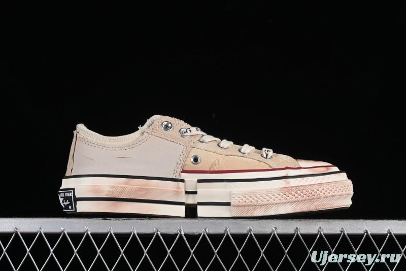 Feng Chen Wang Converse Chuck 70 Low 2-in-1 Deconstructed Canvas Sneakers - A07718C