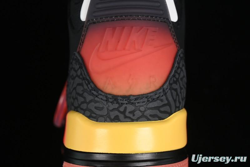 Nike Air Jordan 3 Retro "Rio" Collaboration Sneakers with Gradient Heel and J Balvin Logo - FN0344-001
