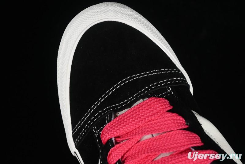 Vans Classics Knu Skool Retro Skate Shoes with Thickened Tongue and Oversized Toe - VN0009QCBLK