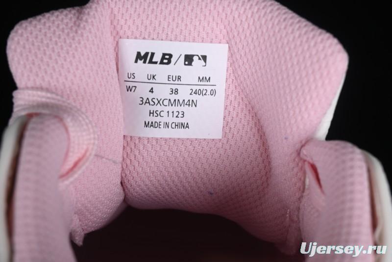 MLB NY Chunky Liner New York Yankees Velcro Print Logo Lightweight Platform Casual Sneakers - 3ASXCMM4N50PKS