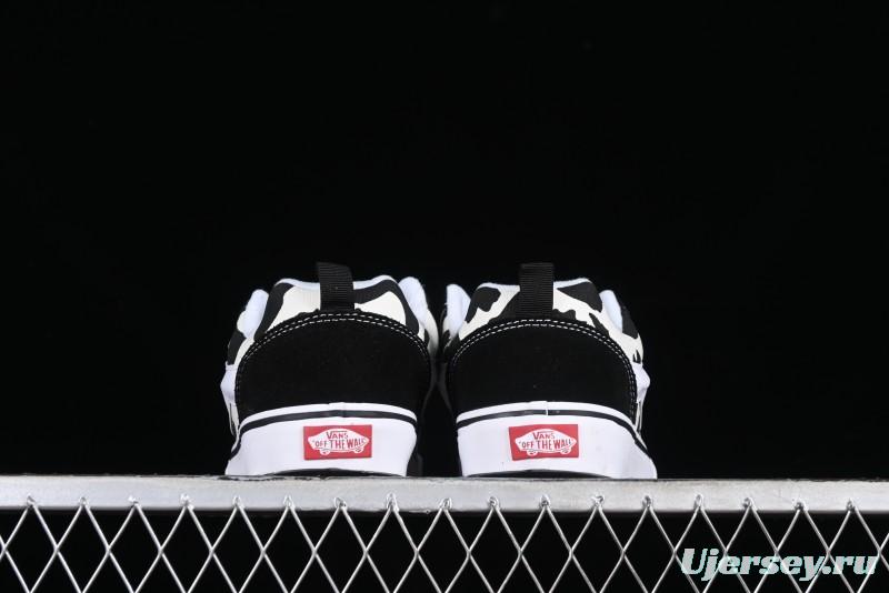 Vans Classics Knu Skool Cow Print Chunky Tongue Skate Shoes - VN0009QCB9P