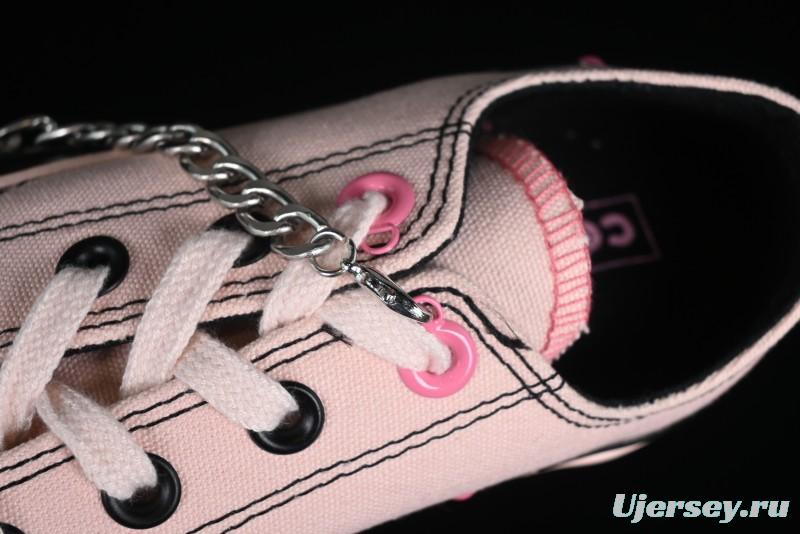 Converse Chuck 70s Low-Top Casual Sneakers with Black-Pink Chain Design - A09542C
