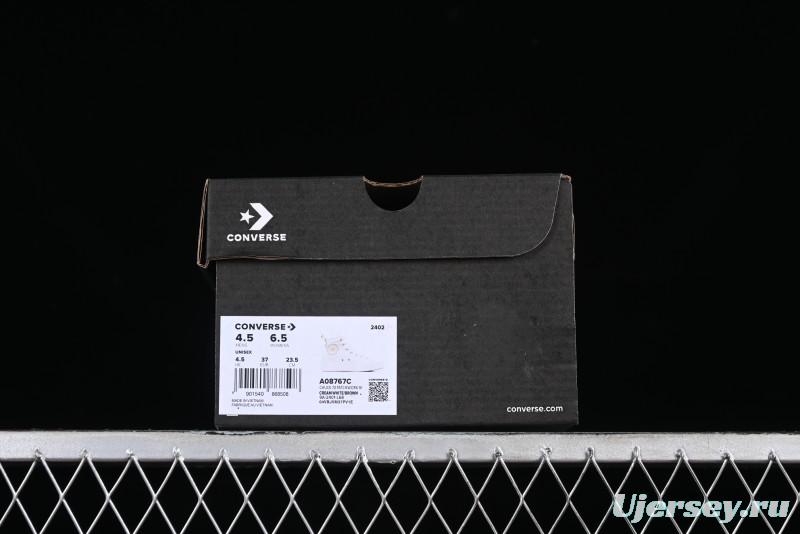 Converse Chuck All Star Lift Platform Utility White High Top Breathable Canvas Casual Shoes - A08767C