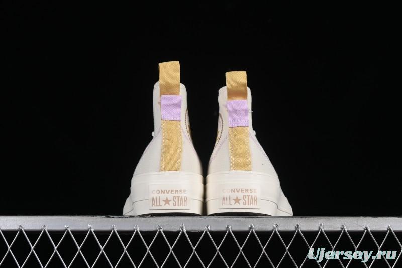 Converse Chuck All Star Lift Platform Utility White High Top Breathable Canvas Casual Shoes - A08767C