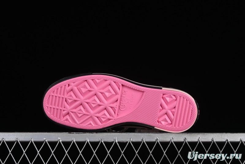 Converse Chuck 70s Low-Top Casual Sneakers with Black-Pink Chain Design - A09542C