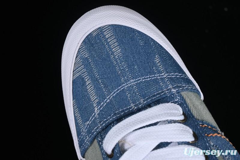 Vans Classics Knu Skool Washed Denim Distressed Vintage Chunky Tongue Skate Shoes - VN0009QCBLK