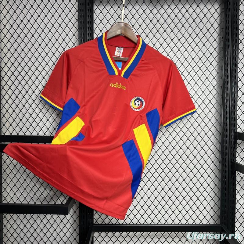 Retro 1994 Romania Away Red Jersey