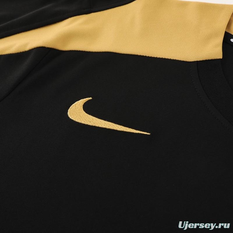 24/25 Nike Black/Golden Short Sleeve Jersey+Shorts