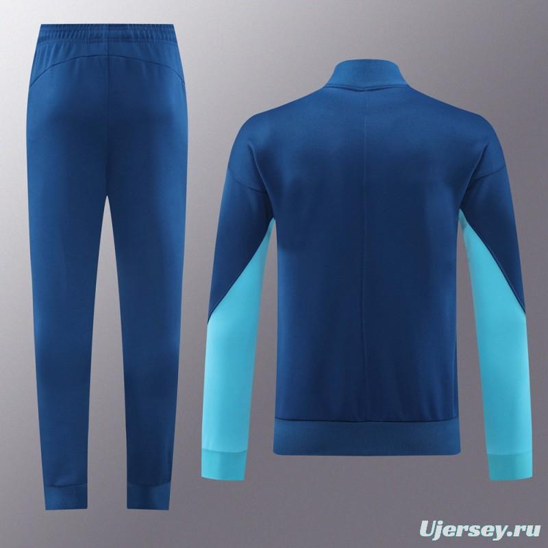 2024 Portugal Navy Full Zipper Jacket +Long Pants