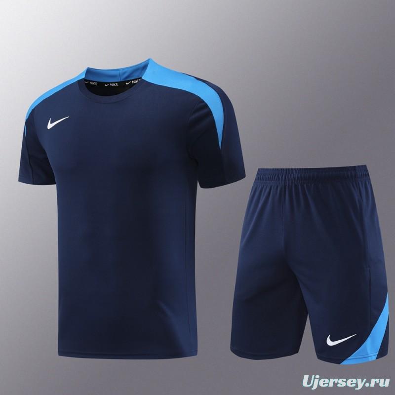 24/25 Nike Navy/Blue Short Sleeve Jersey+Shorts