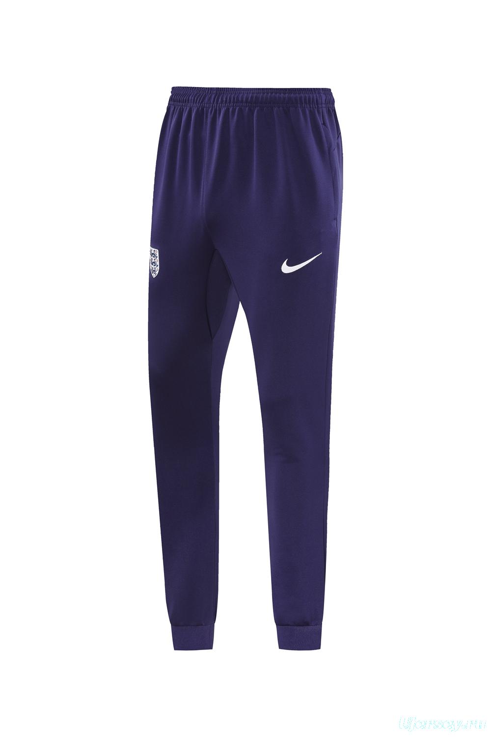 2024 England Navy Full Zipper Jacket +Long Pants