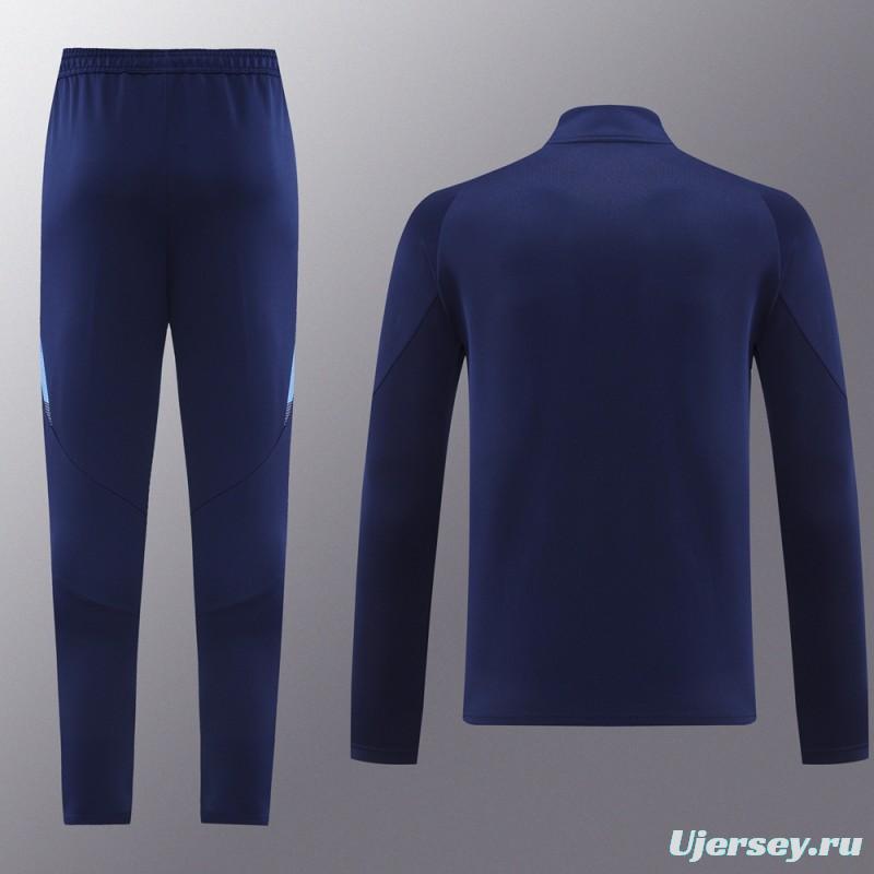 2024 Italy Navy Full Zipper Jacket +Long Pants