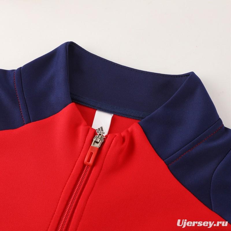 2024 Spian Red/Navy Full Zipper Jacket +Long Pants