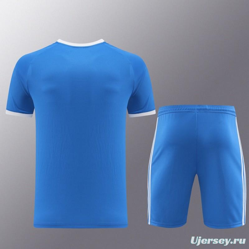 24/25 Adidas Original Blue Short Sleeve Jersey+Shorts