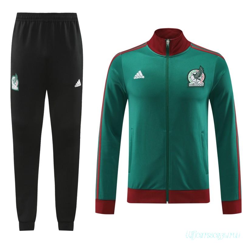 2024 Mexico Green Full Zipper Jacket +Long Pants