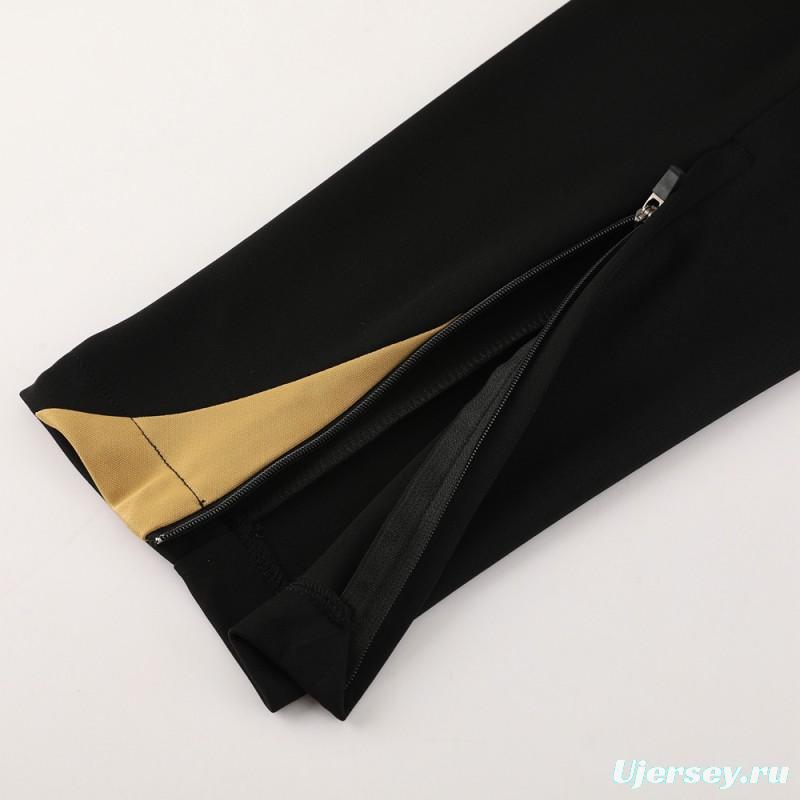 24/25 Nike Black/Golden Half Zipper Jacket+Long Pants