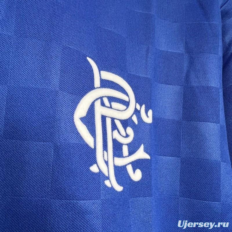 Retro 87/90 Glasgow Rangers Home Jersey