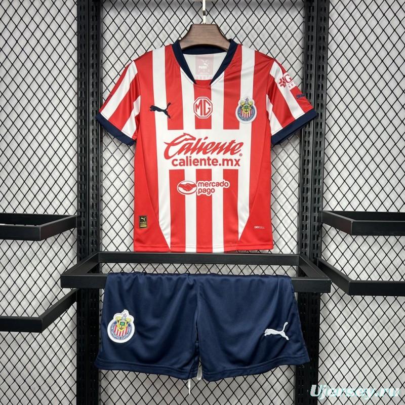 24/25 Kids Chivas Guadalajara Home Jersey