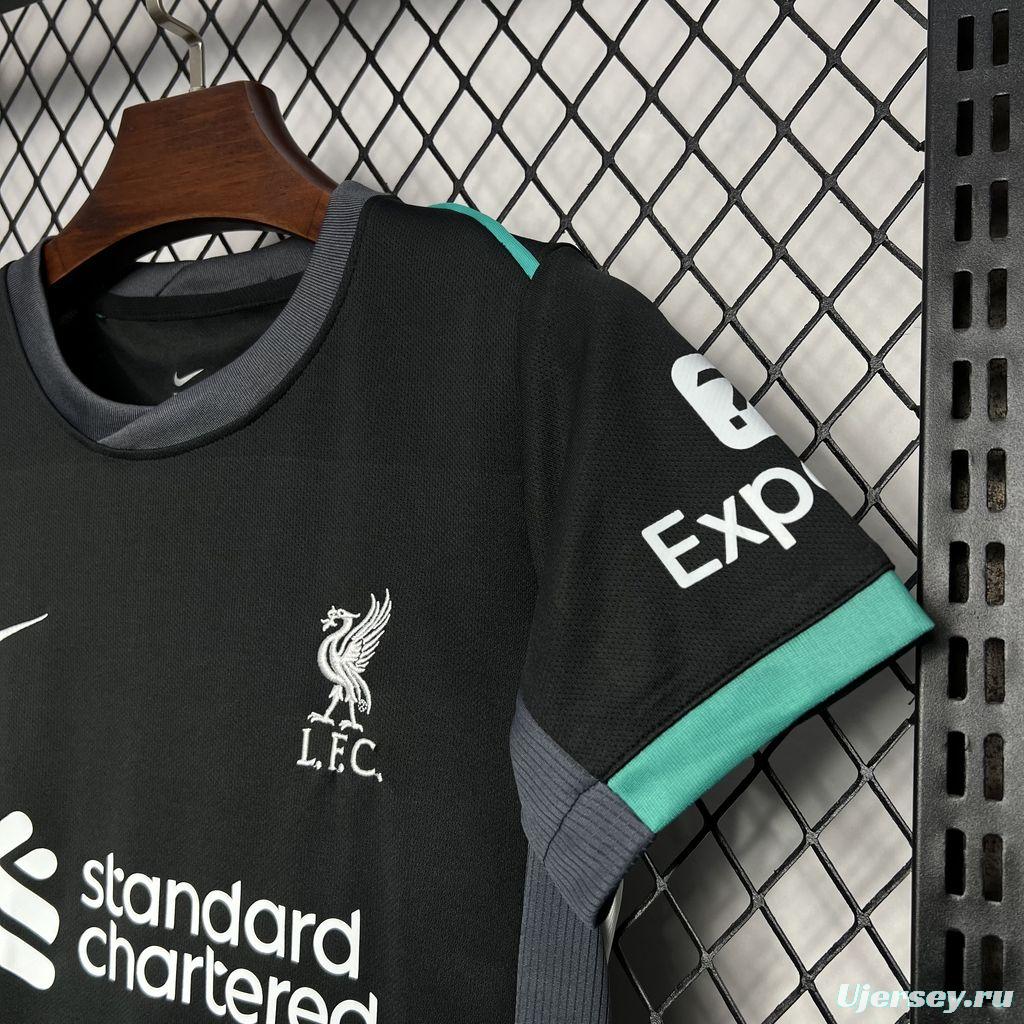 24/25 Kids Liverpool Away Black Jersey