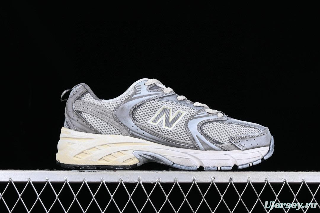 New Balance 530 Series Leather Distressed Retro Casual Running Shoes - MR530TG